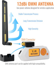 Load image into Gallery viewer, Transmission Range tested 2000+ Feet - Flipper Zero External CC1101 Antenna - Flipper Zero SubGhz GPIO Board Attachment Accessory Multiboard