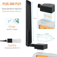 Load image into Gallery viewer, Transmission Range tested 2000+ Feet - Flipper Zero External CC1101 Antenna - Flipper Zero SubGhz GPIO Board Attachment Accessory Multiboard