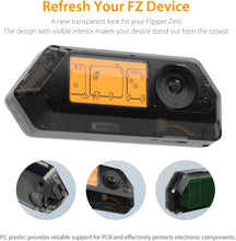 Load image into Gallery viewer, NFC Antenna included - Transparent Black Case for Flipper Zero, Cooler Cover Skin for Your Flipper Zero - Transparent Black
